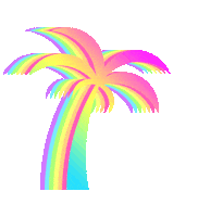 Happy Palm Tree Sticker by Matt Crump