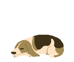 Tired Dog Sticker by Olivia When