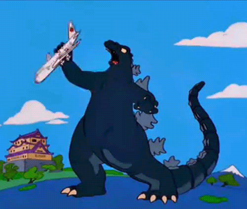 miroslavlibicher giphyupload japan simpsons godzilla GIF