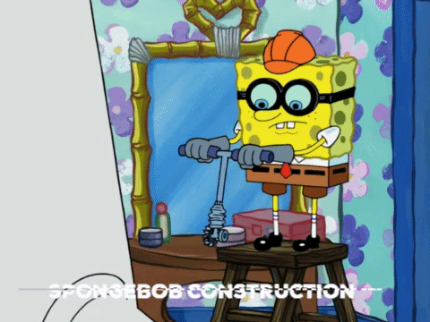 spongebob construction GIF