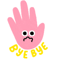Sad Bye Bye Sticker by Maria Rodilla