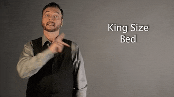 sign language king size bed GIF by Sign with Robert