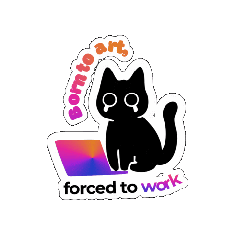 Lna_design giphygifmaker cat project cute cat Sticker