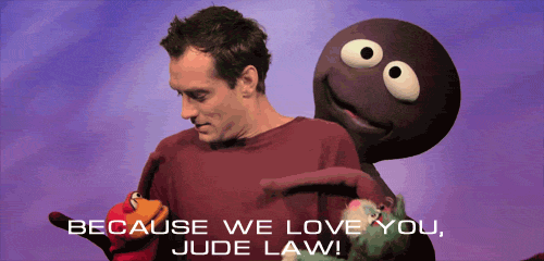sesame street because we love you jude law GIF