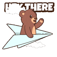 Happy Teddy Bear Sticker by BEARISH