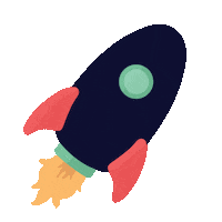 getbiga fire blue space fly Sticker