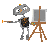 happy art Sticker