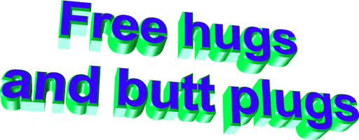 hugs butt plugs GIF by AnimatedText