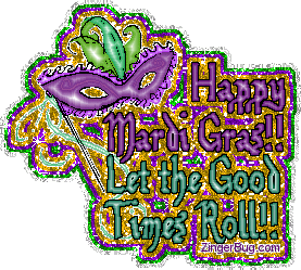 Mardi Gras Glitter Sticker