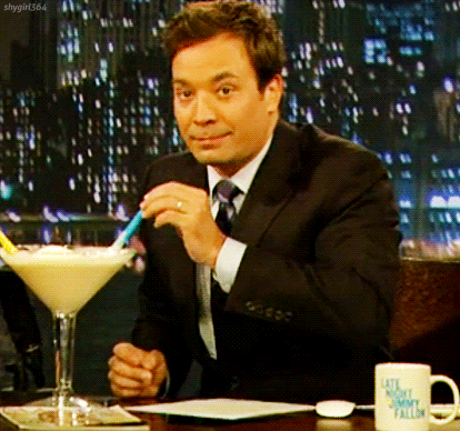 Jimmy Fallon Drinking GIF