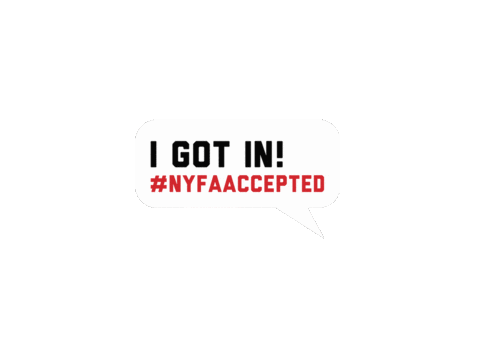 New_York_Film_Academy giphyupload accepted i got in nyfa Sticker