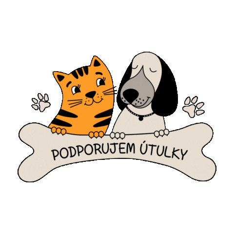 Cat Dog Sticker by Patra Bene