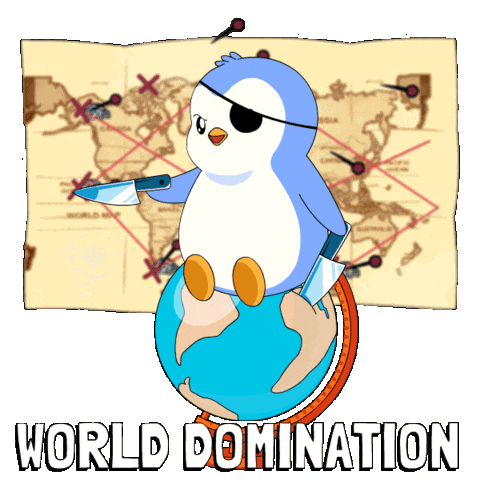 World Domination Crypto Sticker by Pudgy Penguins