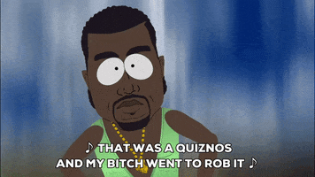 kanye west rapping GIF by South Park 