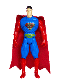 kozmikparilti vintage superman cocuk plastik Sticker