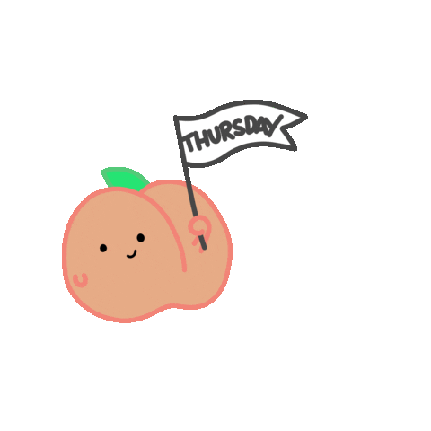 PeachPandaStudio kawaii day week thursday Sticker