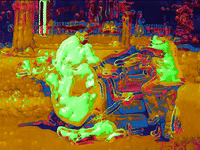 MFDtheArtist retro trippy crazy monkey GIF