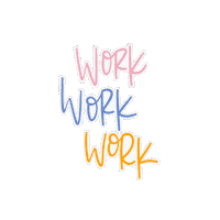 Pink Work Sticker