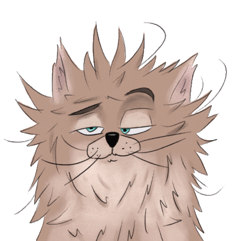 Cat Insomnia Sticker by Demic