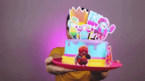 victorfreitas giphygifmaker fall guys fallguys fall guys cake GIF