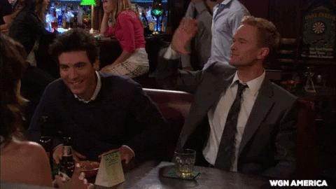 High Five How I Met Your Mother GIF by WGN America