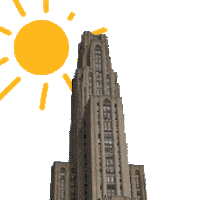 Cathedral Of Learning Snow Sticker by Pitt Student Affairs