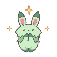GreenRabbit_Dorjy 期待 亮晶晶 greenrabbit 多吉 Sticker