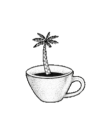 Coffee Palmier Sticker