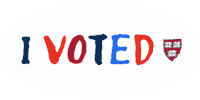 Sticker Voting Sticker by Harvard University