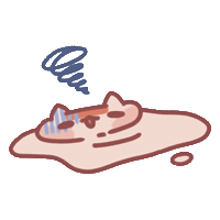 Tired Cat Sticker