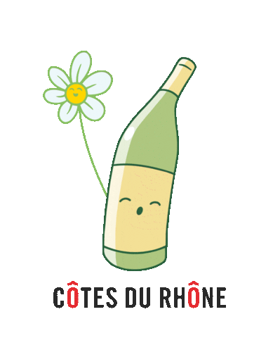 White Wine Cheers Sticker by Côtes du Rhône Wines