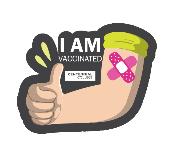 Happy Vaccine Sticker by Centennial College