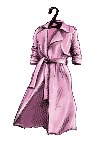 Pink Coat Sticker by Design_panova_elvira
