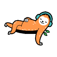 Headphones Sloth Sticker by Libro.fm Audiobooks