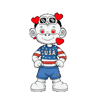 American Flag Usa Sticker by Zhot Shop