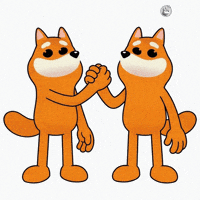Dogs Epic Handshake GIF by BONK
