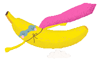 ChrissiZilli flying superhero hero banana Sticker