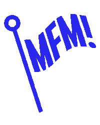 motionformobile flag motion m mfm Sticker