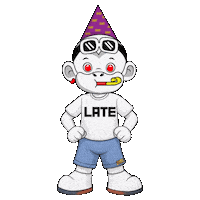 Running Late Lets Go Sticker by Zhot