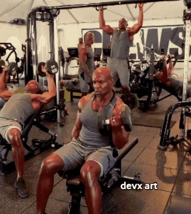 Working Out Terry Crews GIF by DevX Art