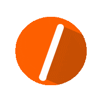 Orange Abc Sticker
