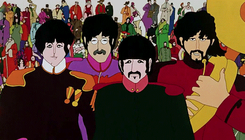 the beatles animation GIF