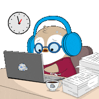 Stressed Work Sticker by Pudgy Penguins