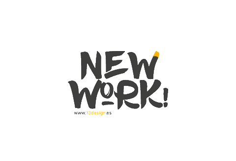 New Work Sticker by 13Design Studio