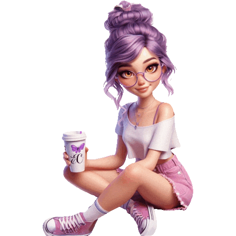 Sitting Coffee-Break Sticker