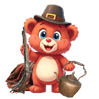 Teddy Bears Thanksgiving Sticker