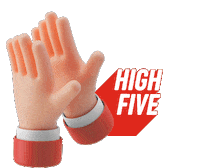 High Five Hand Sticker by Rode Kruis Nederland