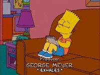 bart simpson writing GIF