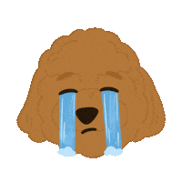 Sad Poodle Sticker by Ann of Facedit