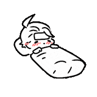 Tired Sick In Bed Sticker